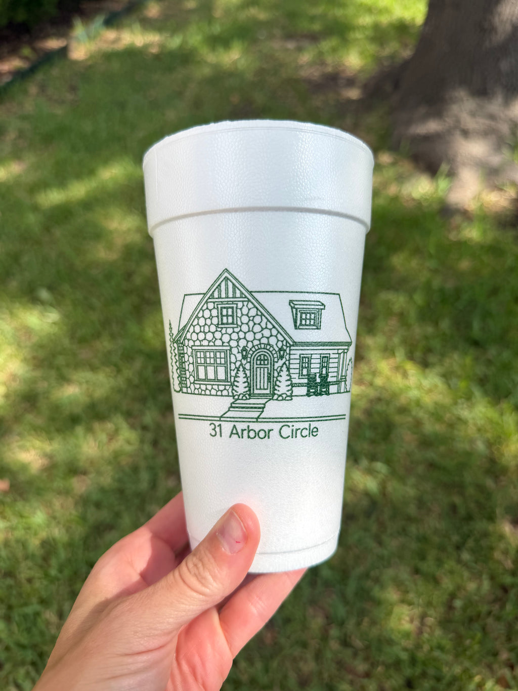 Custom Home Styrofoam Cup - Sleeve of 50